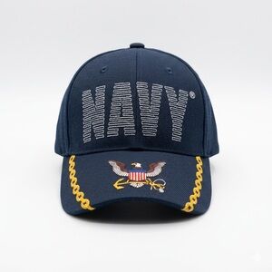 U.S. NAVY USN BLUE Stitched Letters Embroidered Cap Hat Licensed